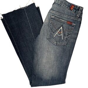 7 For All Mankind A Pocket Jeans Low Rise Women 27 Boot Cut